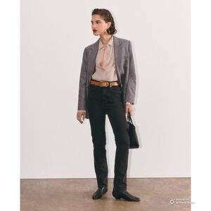 Everlane The Way-High Slim Jean in Black Denim Size 23 Short NWT